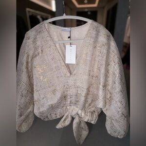 Cream short top for women.